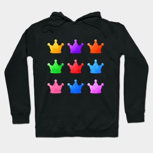 Colorful Watercolor Crowns Pack Hoodie